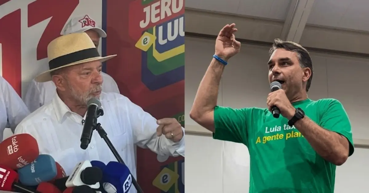 Lula registra 46% das intenções de voto no segundo turno e Flávio Bolsonaro soma 44%, aponta Datafolha