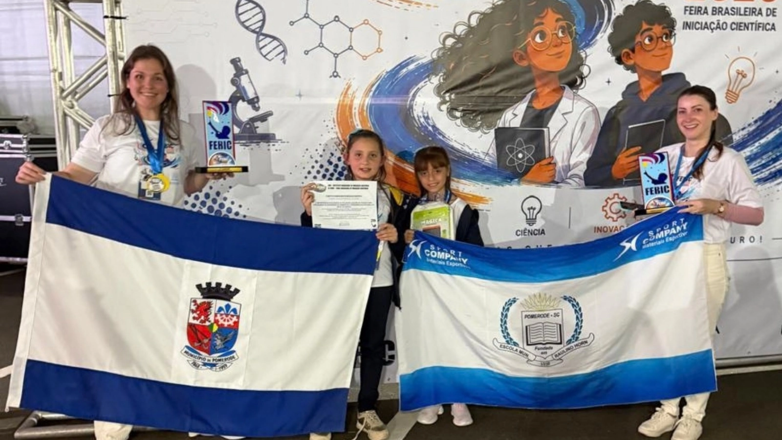 Estudantes de Pomerode conquistam cinco premiações em feira científica