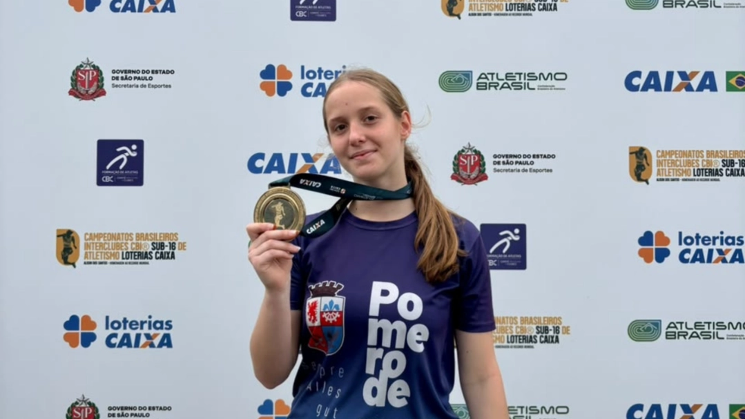 Atleta de Pomerode Thuani Hardt é convocada para a Seleção Brasileira Sub-18 de Atletismo