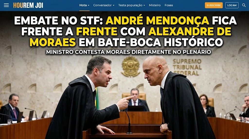 MENDONÇA DESMASCARA MORAES NO STF: BATE-BOCA HISTÓRICO EXPÕE MENTIRAS NO PLENÁRIO