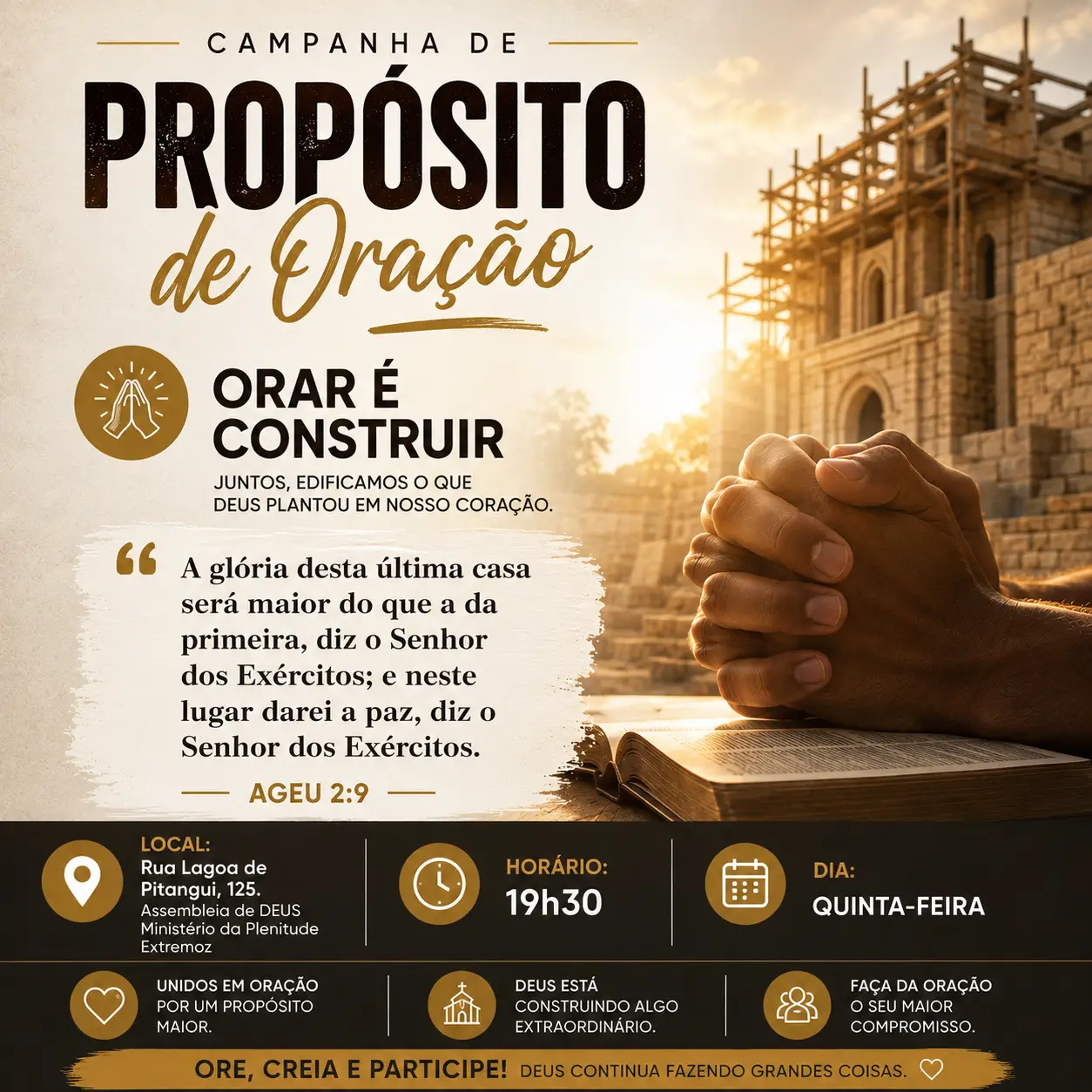 PROPÓSITO DE ORAÇÃO