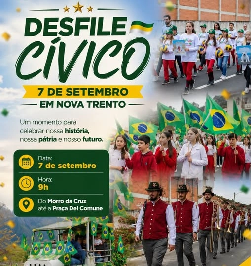 Nova Trento prepara Desfile Cívico de 7 de Setembro