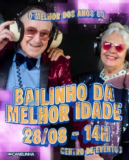 Canelinha: Secretaria de Assistência Social promove Baile da Melhor Idade com tema Anos 80