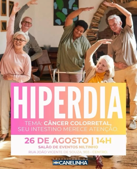 Canelinha: Secretaria de Saúde promove edição do Hiperdia sobre prevenção ao câncer colorretal