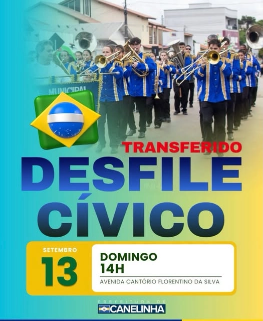 Desfile Cívico de Canelinha é transferido para 13 de setembro