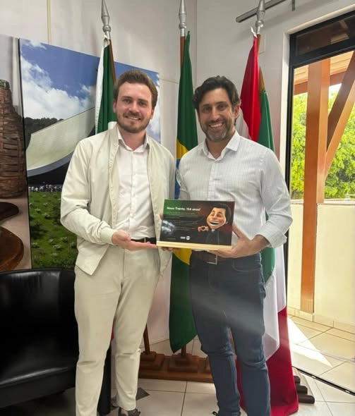 Nova Trento recebe representante do SCC SBT em visita institucional