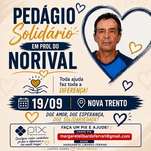 Pedágio solidário será realizado neste sábado em Nova Trento