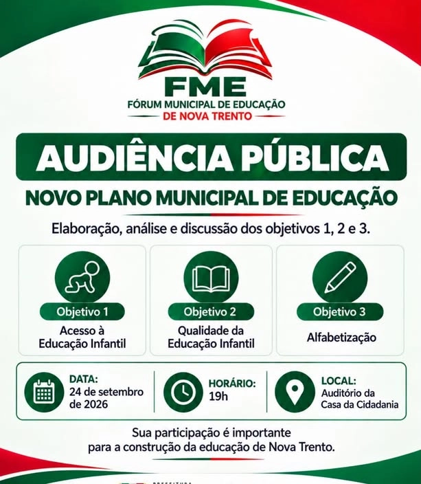 Nova Trento promove discussão sobre objetivos do novo Plano Municipal de Educação