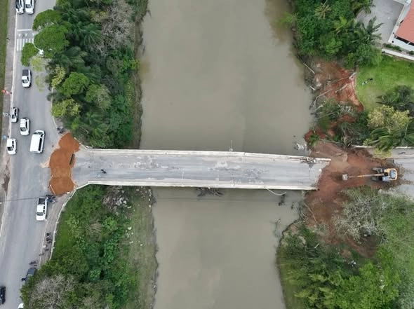 Estado homologa situação de emergência em Canelinha e recomenda construção de nova ponte