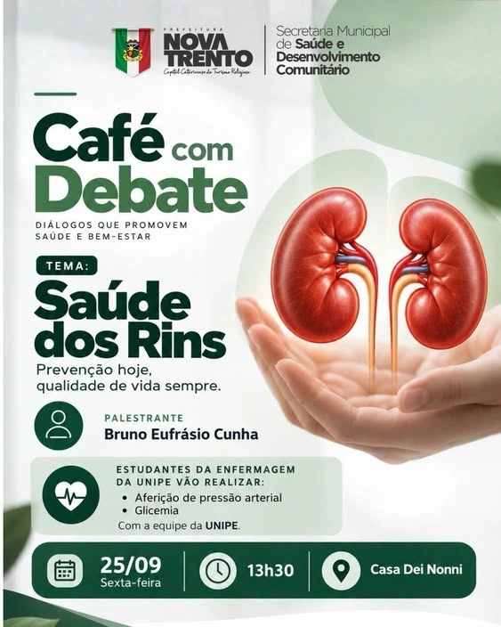 Café com Debate aborda saúde dos rins nesta sexta-feira (25)
