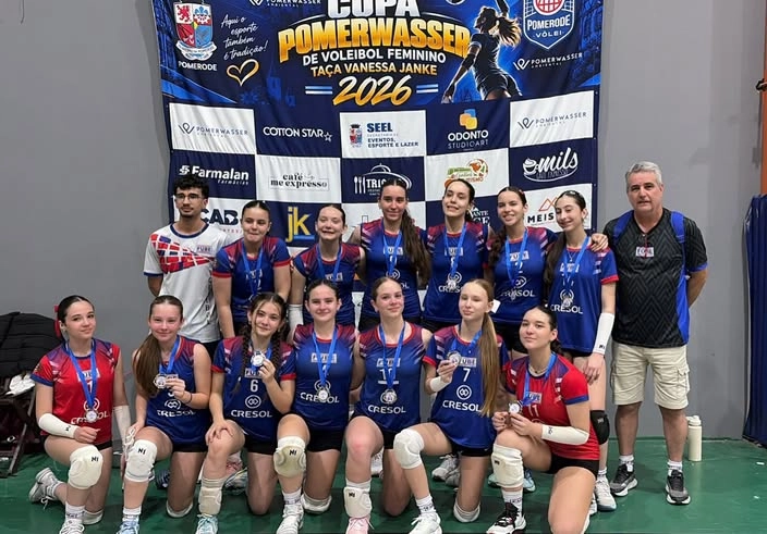 Equipe sub-15 da Fube conquista vice-campeonato da Copa Pomerwasser de Voleibol Feminino