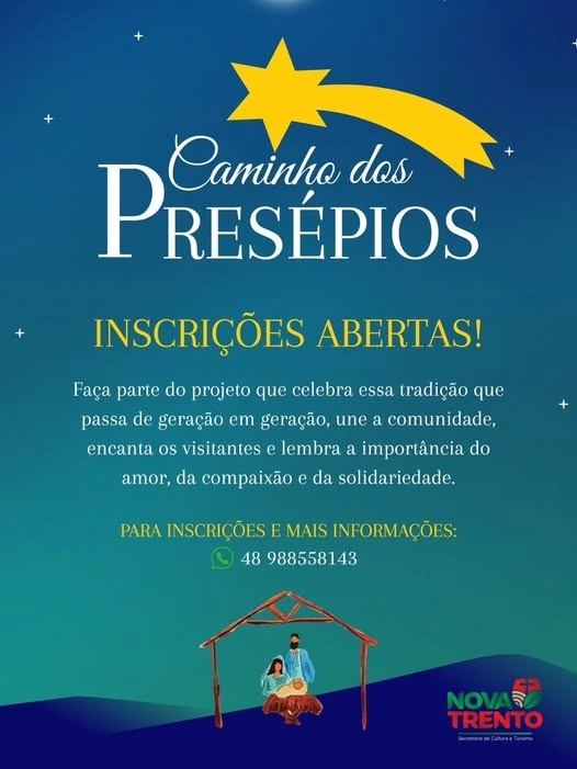 Nova Trento prepara nova edição do Caminho dos Presépios