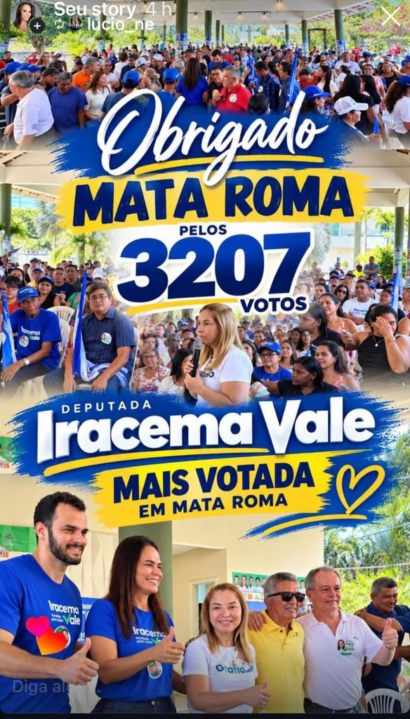 Grupo Paulo Neto mostra força com votação de Iracema Vale e Neto Evangelista em Mata Roma