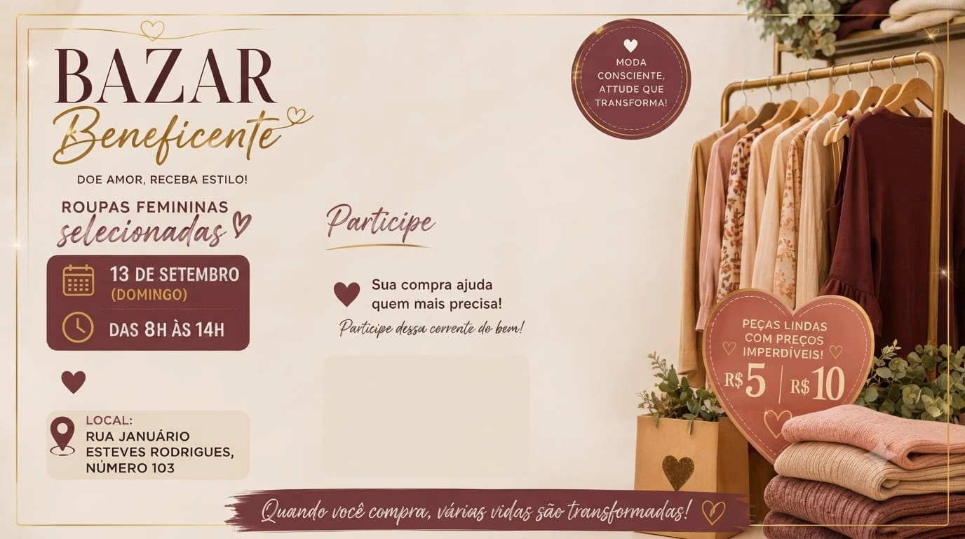 BAZAR BENEFICIENTE!