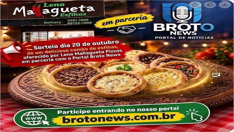 sortear um combo completo de esfihas doa 20 de outubro