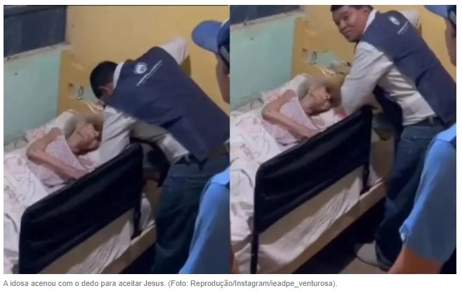 Idosa de 99 anos aceita Jesus minutos antes de falecer: “Partiu para a eternidade”