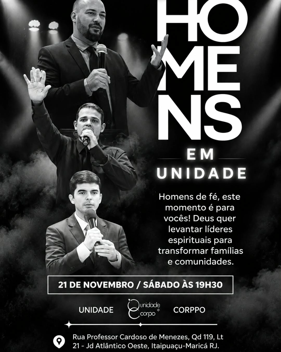 HOMENS EM UNIDADE | 21 NOV - 19H30