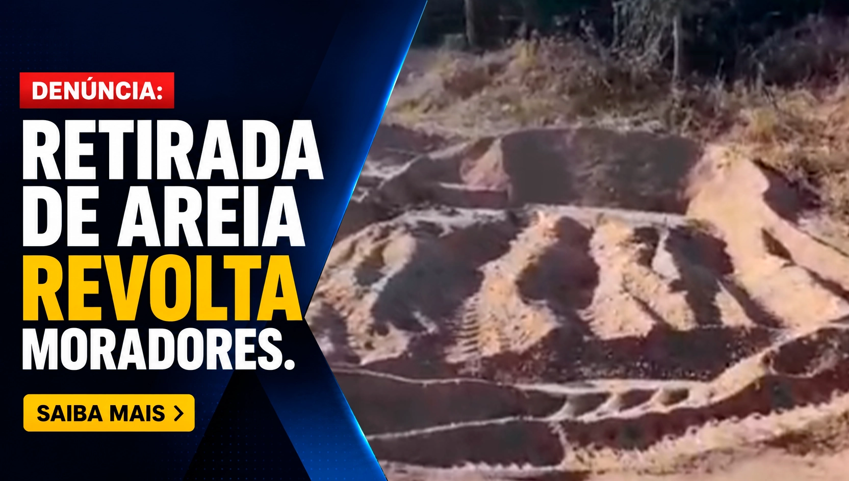 Moradores da Passagem do Barreirinho denunciam retirada de areia em leito de rio e pedem fiscalização