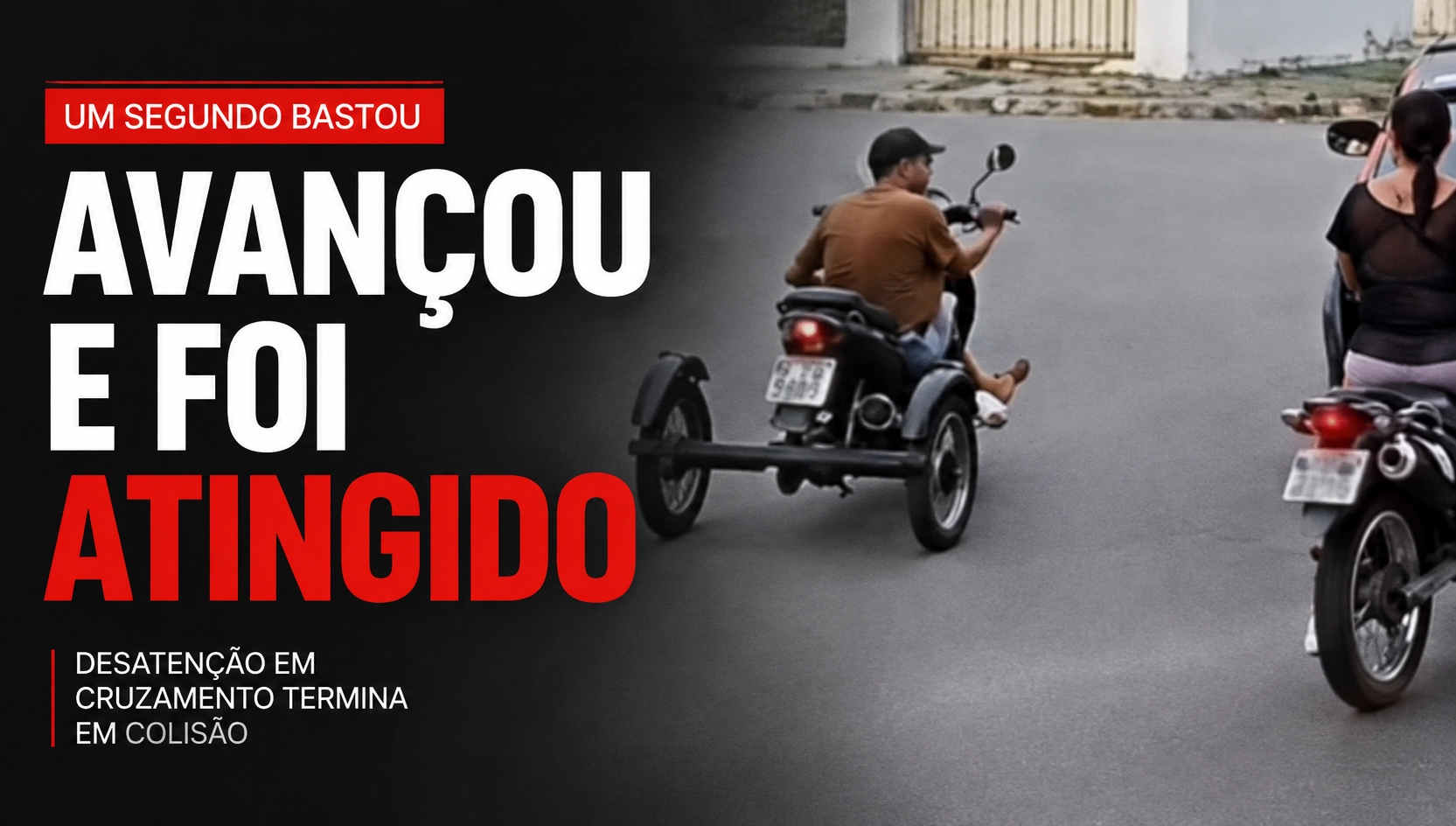 Um segundo de desatenção no cruzamento pode mudar tudo