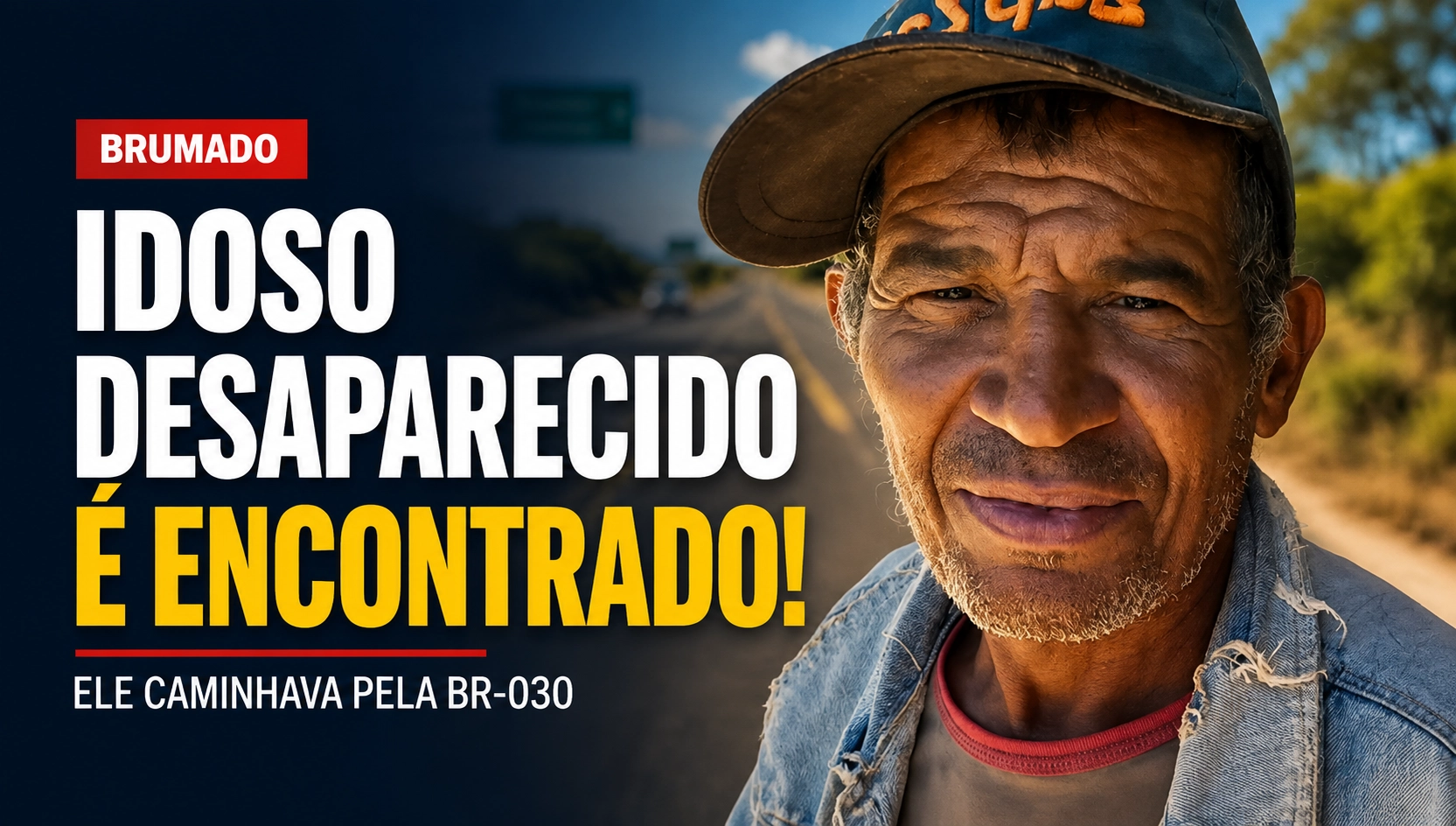 Idoso desaparecido em Brumado é encontrado após caminhar pela BR-030