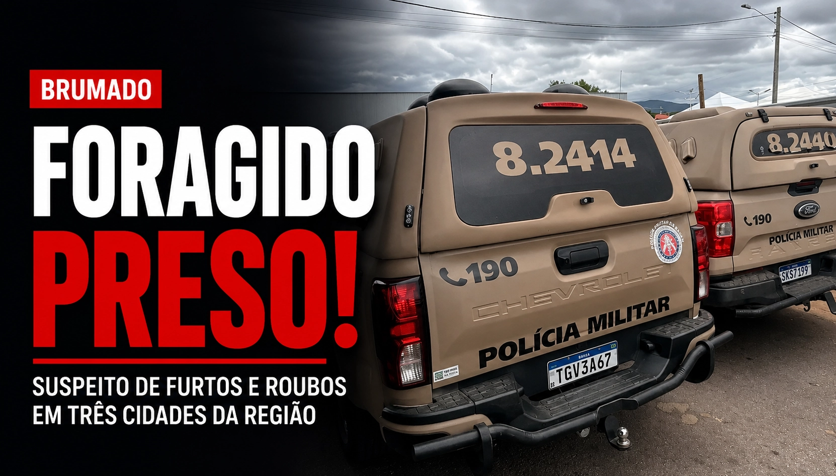 Foragido da Justiça é localizado e preso no centro de Brumado