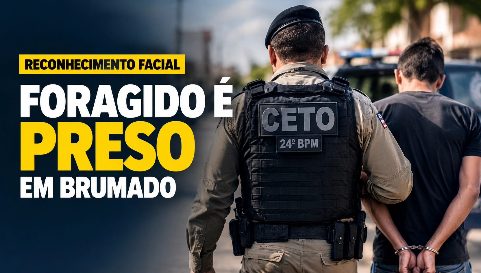 24º BPM usa reconhecimento facial e prende foragido em Brumado