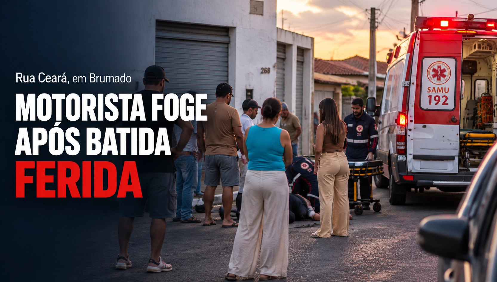 Mulher fica ferida após colisão entre carro e motocicleta em Brumado