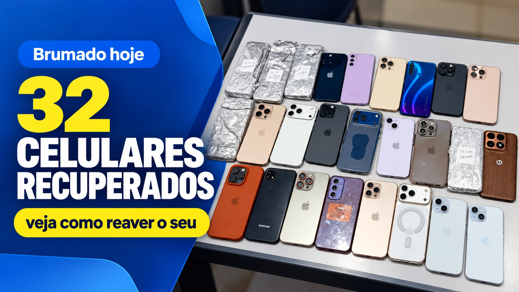 PM recupera 32 celulares em Brumado: veja como tentar reaver o seu