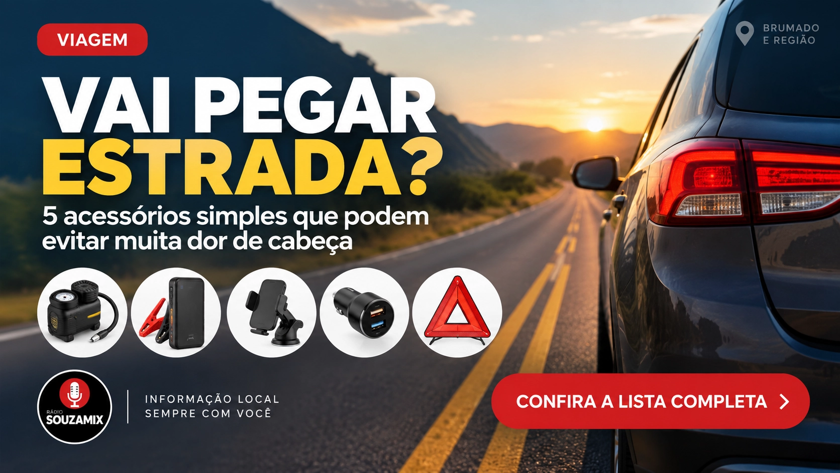 Vai pegar estrada? 5 acessórios úteis para ter no carro antes de viajar
