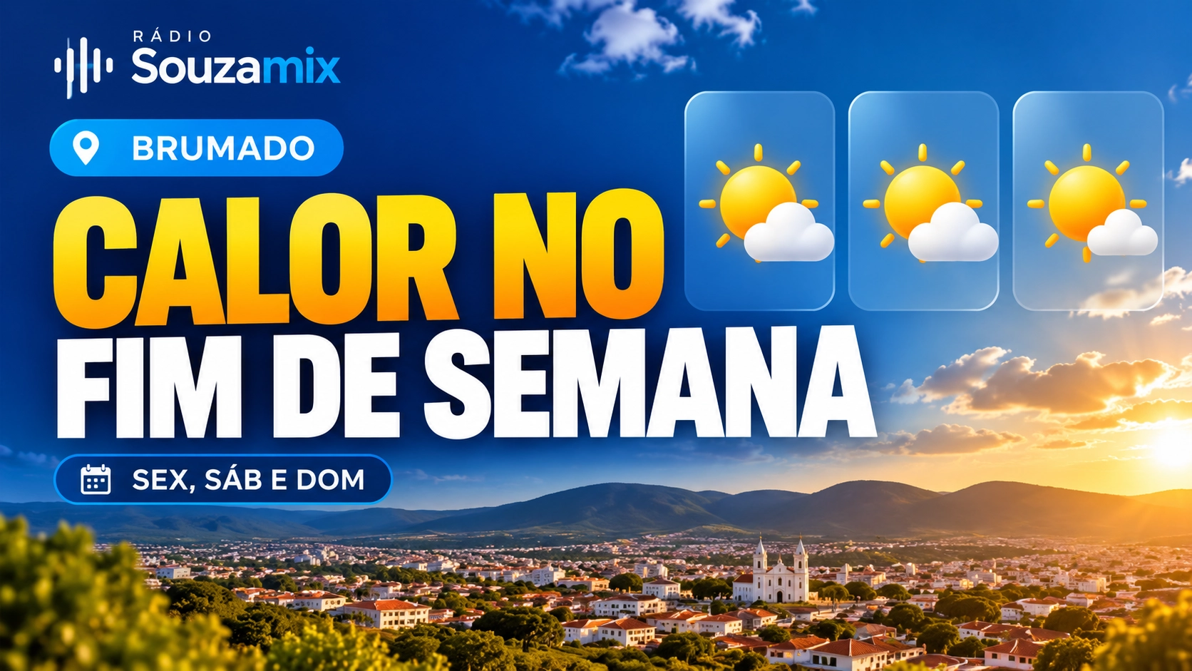 Fim de semana será quente em Brumado; veja a previsão para sexta, sábado e domingo