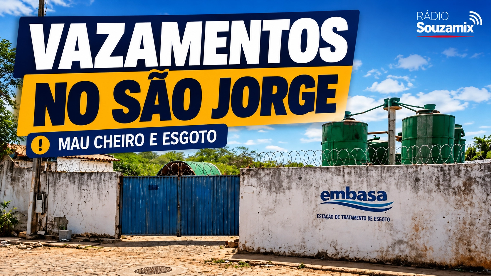 Moradores denunciam vazamentos e mau cheiro de esgoto no São Jorge, em Brumado