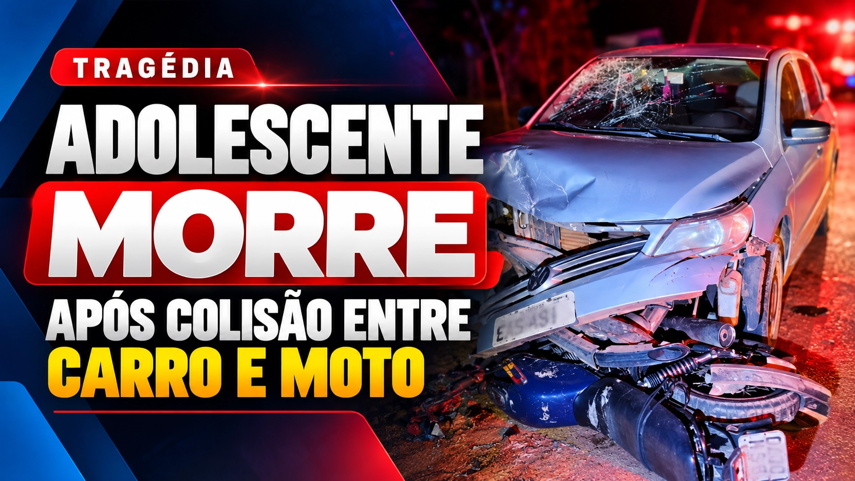 Adolescente de 16 anos morre após colisão entre carro e moto na zona rural de Brumado