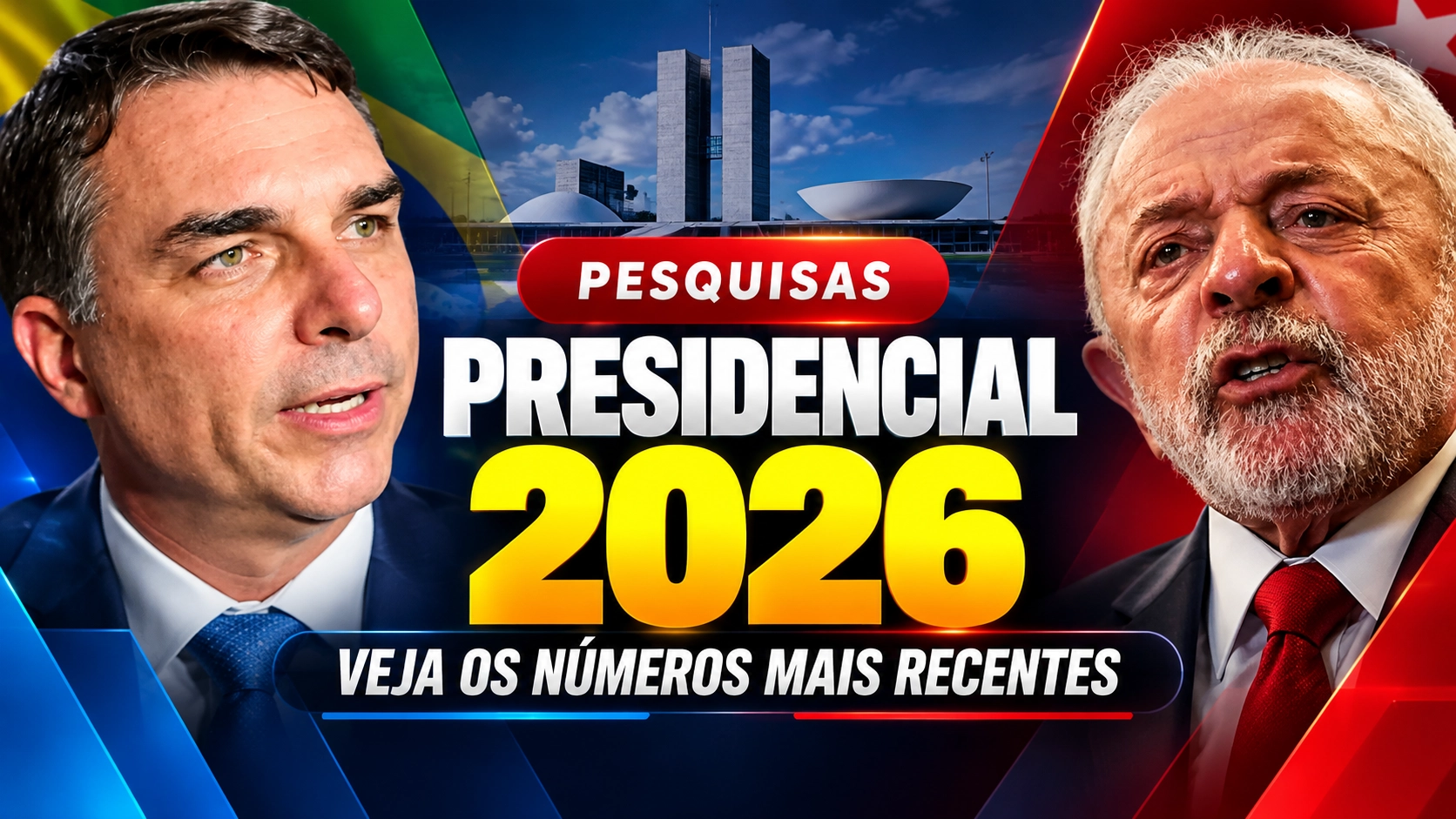Pesquisas presidenciais: veja os números mais recentes de Lula e Flávio Bolsonaro no segundo turno