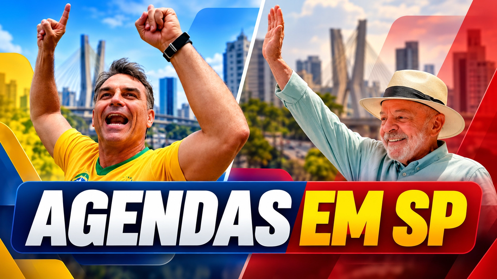 Lula e Flávio Bolsonaro concentram agendas de campanha em São Paulo neste domingo