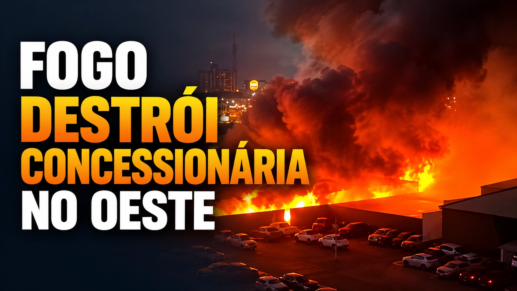 Incêndio atinge concessionária Fiat e destrói nove veículos no oeste da Bahia