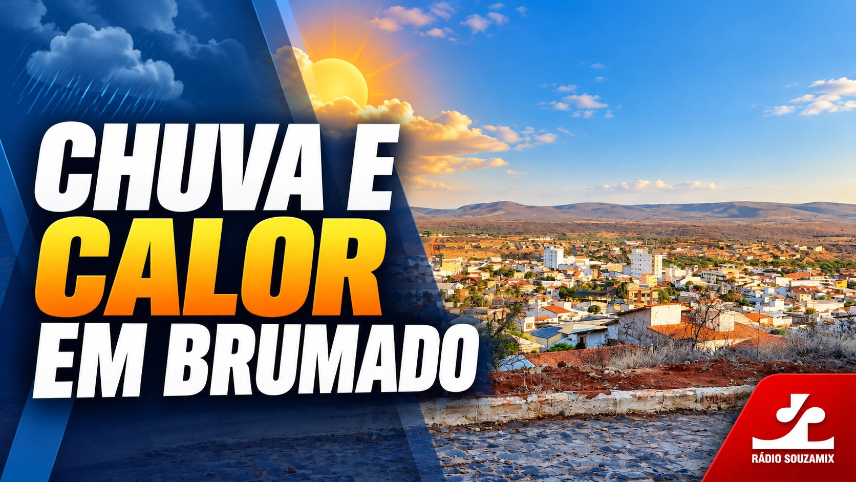 Brumado pode ter calor de 37°C e chuva nesta sexta-feira (16); Inmet emite alerta de tempestade
