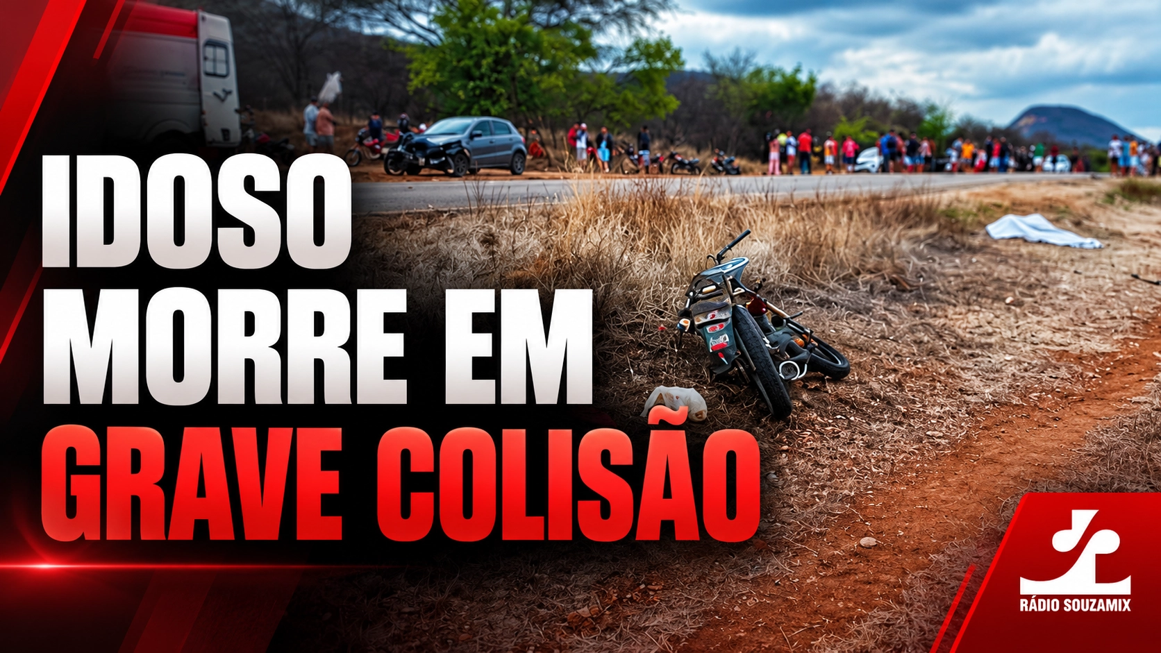 Motociclista de 66 anos morre após colisão com caminhonete na BA-148, em Dom Basílio