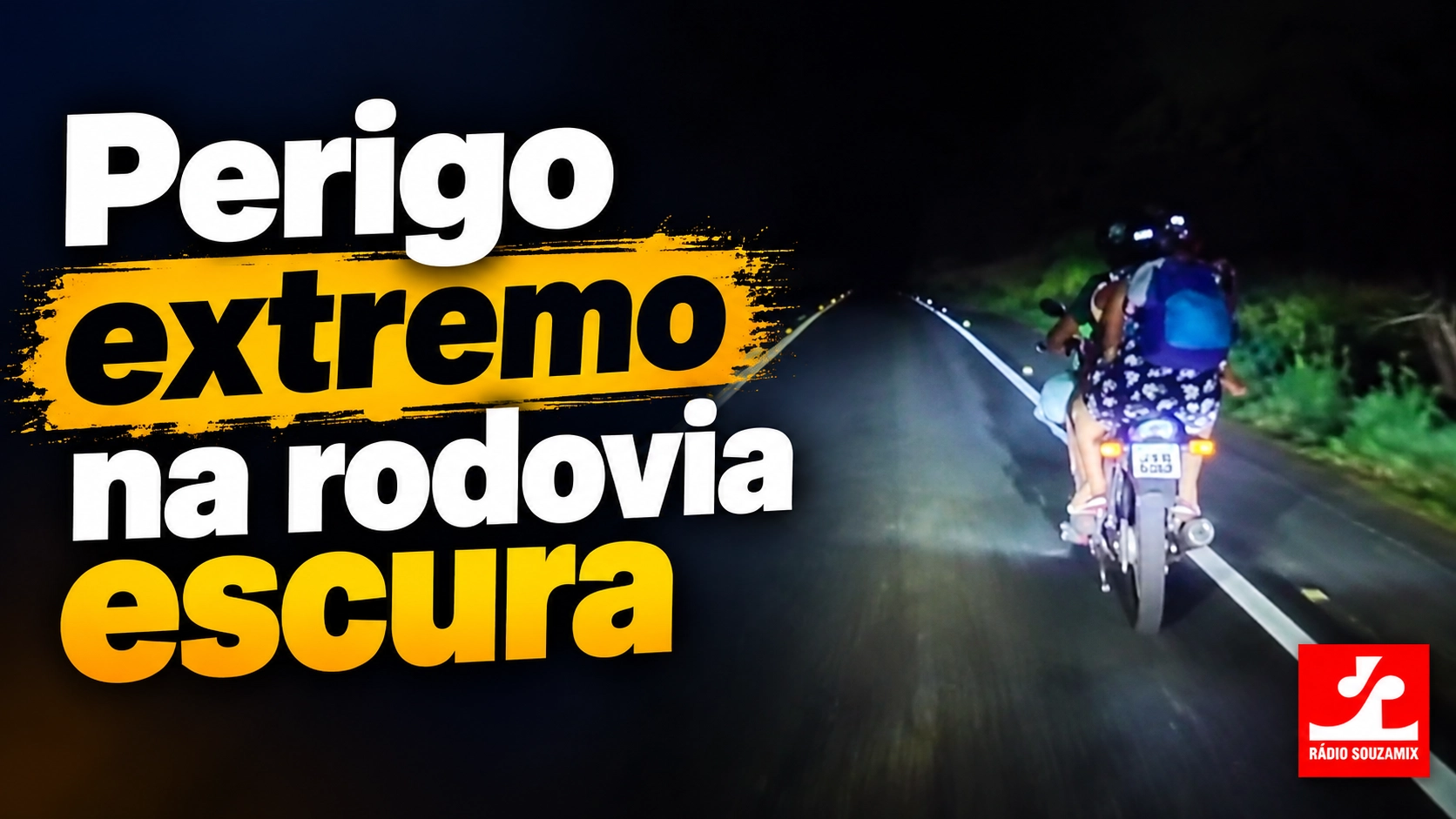 Moto sem lanterna e com três ocupantes quase provoca acidente em rodovia do Tocantins