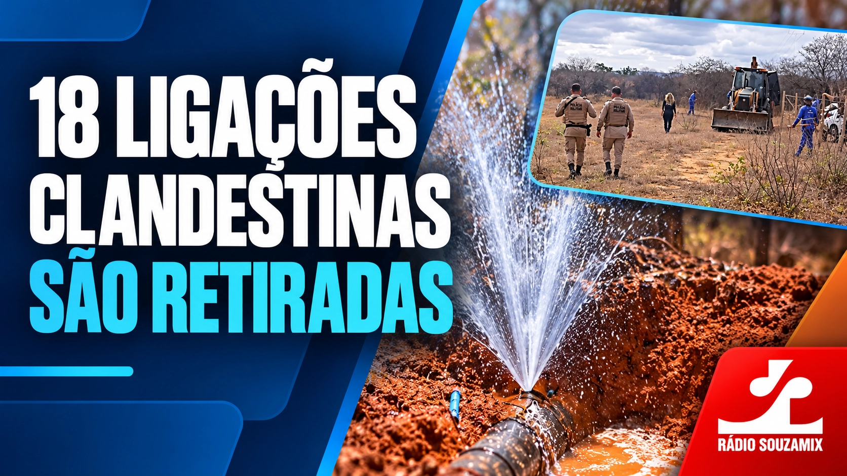 Embasa retira 18 ligações clandestinas de água em Brumado e Livramento de Nossa Senhora
