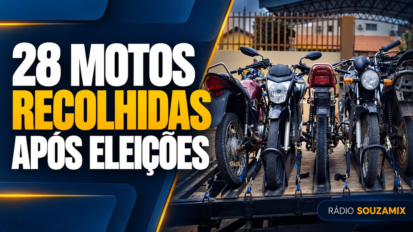Eleições 2026: 94ª CIPM recolhe 28 motocicletas e um carro em Caetité e região