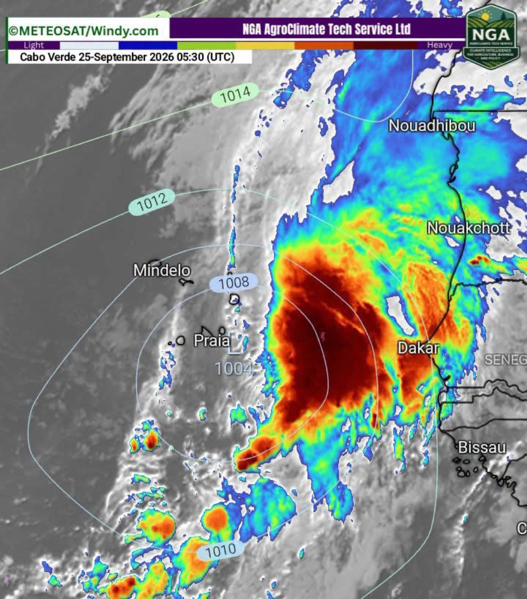 Tempestade tropical Gonzalo aproxima-se de Cabo Verde