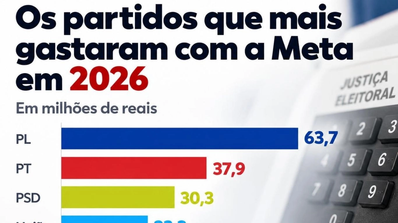 Eleições 2026: campanhas já declararam quase R$ 290 milhões em gastos com a Meta, mais que o dobro de 2022