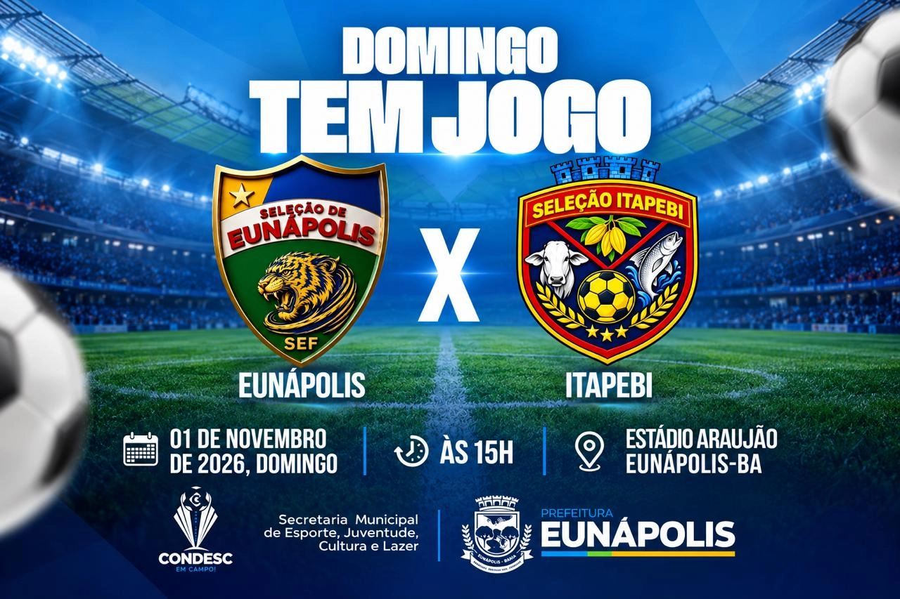 Eunápolis enfrenta Itapebi neste domingo (1º) pela Copa CONDESC, no Estádio Araujão