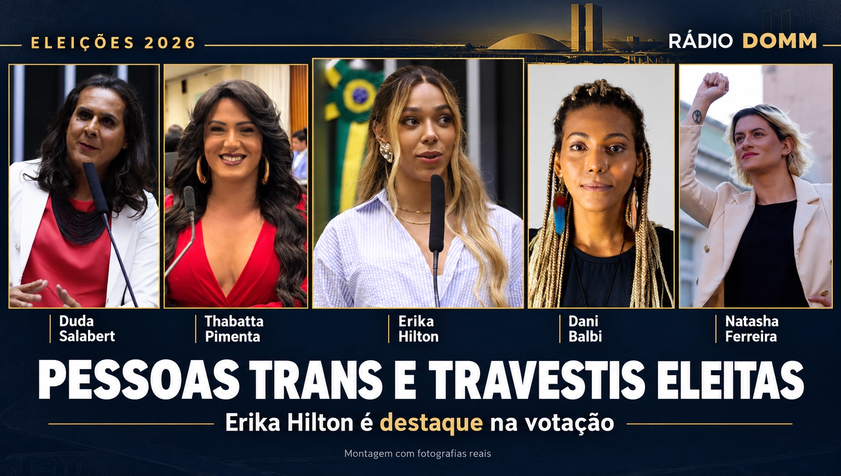 Erika Hilton supera 1,5 milhão de votos; ao menos cinco pessoas trans e travestis conquistam mandatos