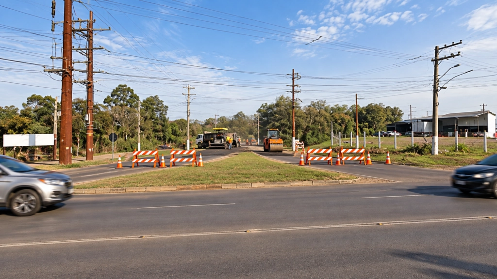 Motoristas devem ficar atentos a obras na Rua Priamo do Amaral em Chapecó