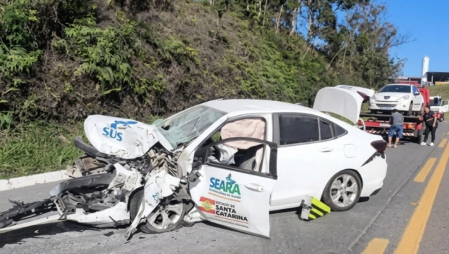 PRF apura possível participação de terceiro veículo em acidente que matou morador de Seara na BR-470