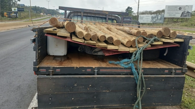 PRF apreende 500 litros de agrotóxicos contrabandeados escondidos sob madeira em Chapecó