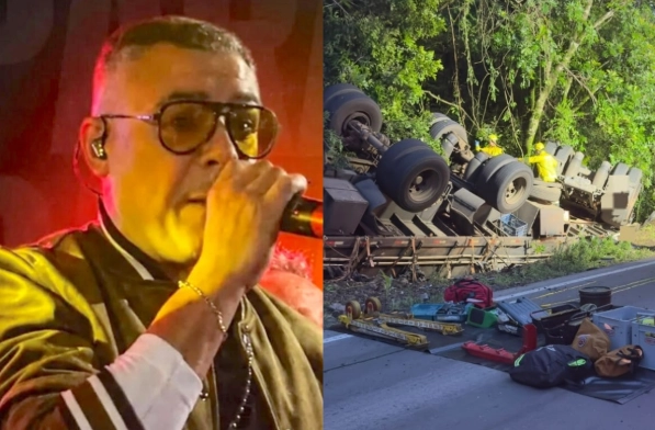 Vocalista de banda gaúcha é motorista ferido em grave acidente na BR-282 em Iraceminha