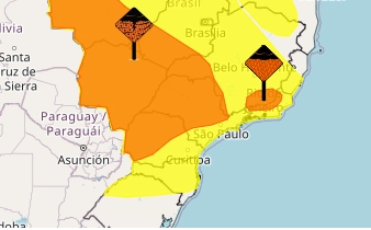 Inmet coloca seis regiões de SC em alerta para temporais, granizo e ventos de até 60 km/h