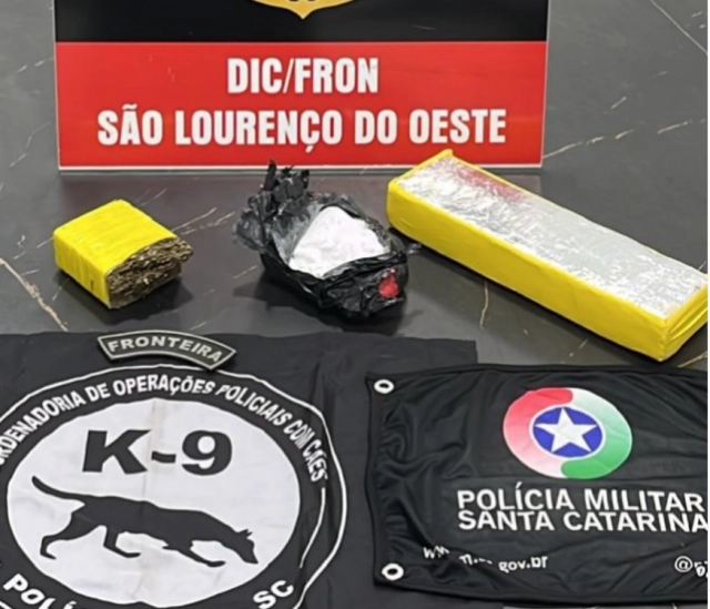 Homem é preso com maconha e cocaína durante abordagem na SC-157